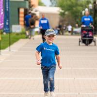 Child running on course